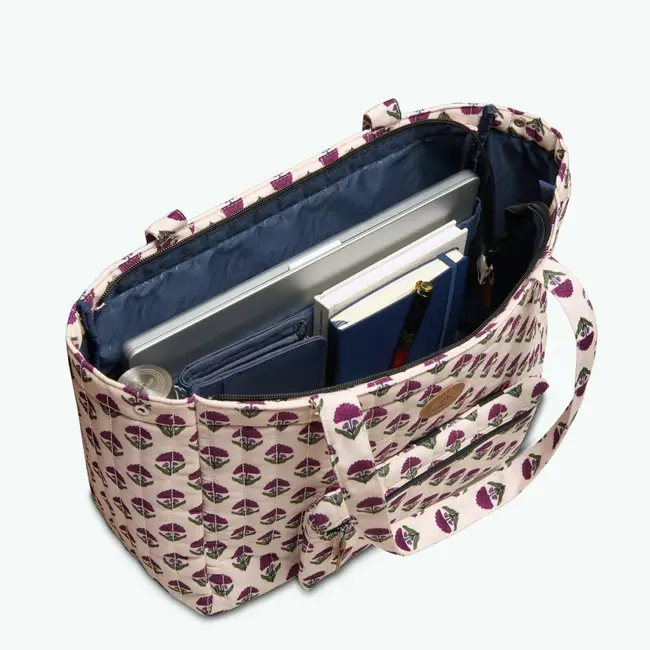 Cabaïa  Maxi Tote Bag 'Quilted Twill' - Aruba