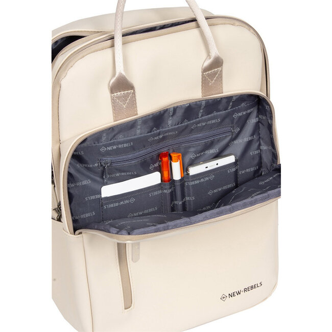 New Rebels William-Milwaukee Handel Backpack 15 Inch - Beige
