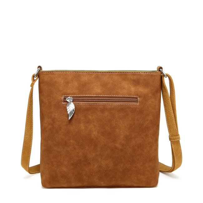 Hi-di-Hi 'Quack' Crossbody Bag Light  Cognac/Green