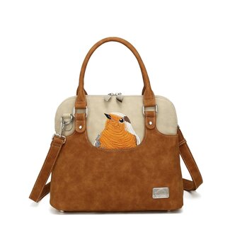 Hi-di-Hi 'Pippo' Hand/Schoudertas Cognac/Beige