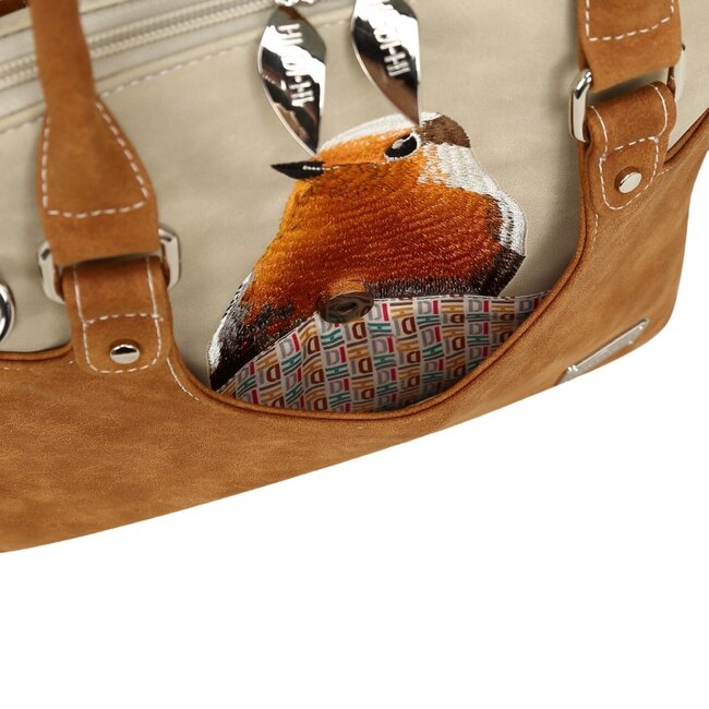 Hi-di-Hi 'Pippo' Hand/Schoudertas Cognac/Beige