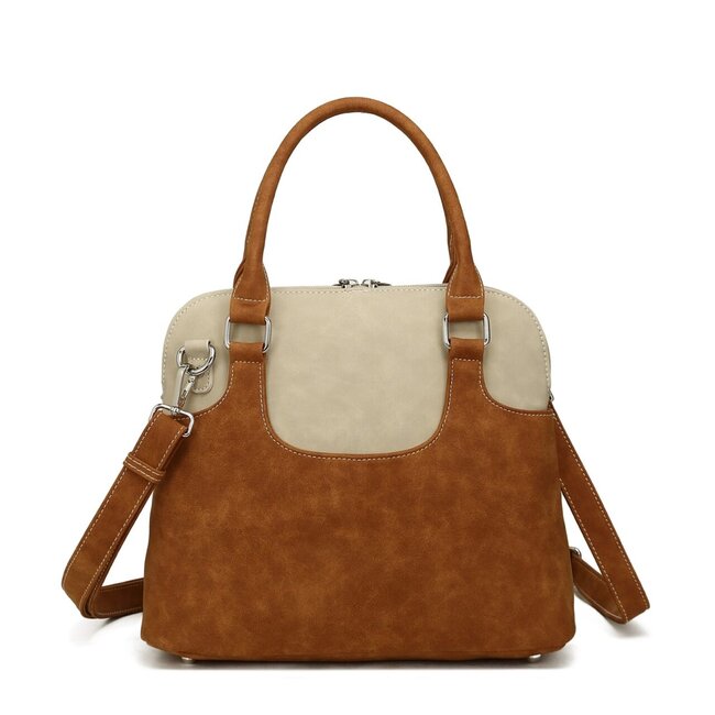 Hi-di-Hi 'Pippo' Hand/Schoudertas Cognac/Beige