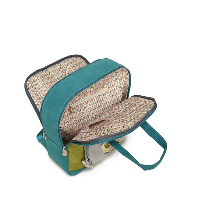 Hi-di-Hi 'Passage' Rugzak Petrol/L.Green - PG04