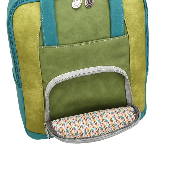 Hi-di-Hi 'Passage' Rugzak Petrol/L.Green - PG04