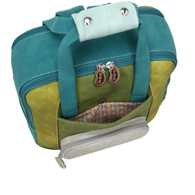 Hi-di-Hi 'Passage' Rugzak Petrol/L.Green - PG04