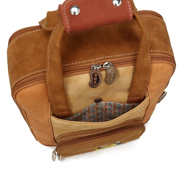 Hi-di-Hi 'Passage' Rugzak Cognac/Orange - PG03