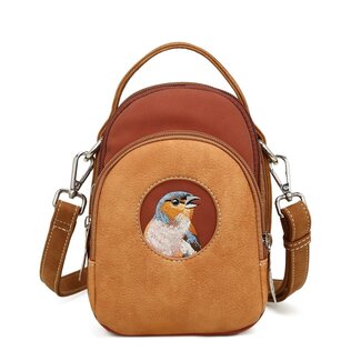 Hi-di-Hi 'Ditty' Crossbody Bag  Orange/Red/Cognac