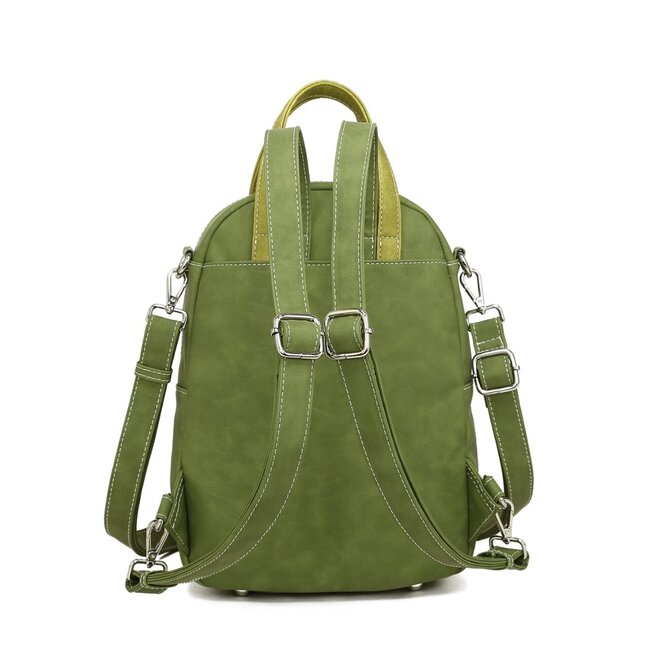 Hi-di-Hi 'Eggy' Hand/Schoudertas/Rugzak Peach/L.Green/Green