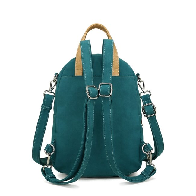 Hi-di-Hi 'Eggy' Hand/Schoudertas/Rugzak Beige/Peach/Petrol