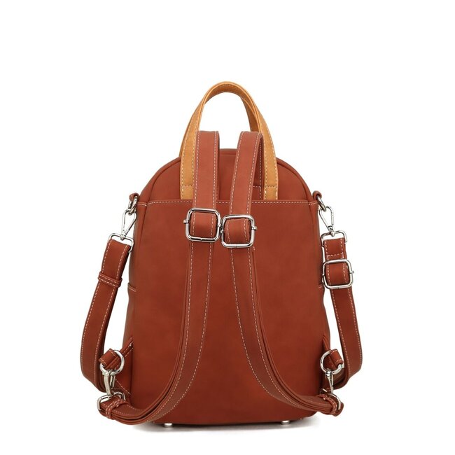 Hi-di-Hi 'Eggy' Hand/Schoudertas/Rugzak Light Grey/Orange/Red