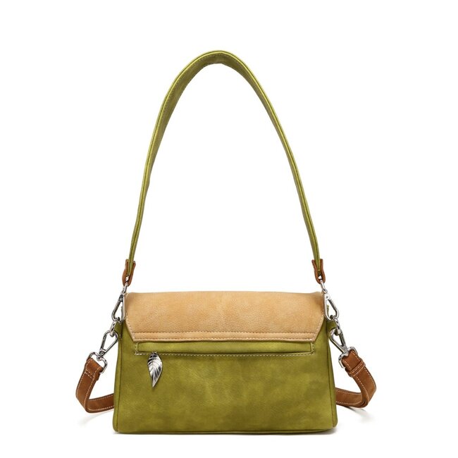 Hi-di-Hi 'Twiggle' Clutch/Crossbody Green/Peach