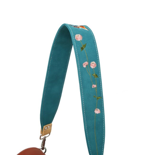 Hi-di-Hi 'Twiggle' Clutch/Crossbody Petrol/Red