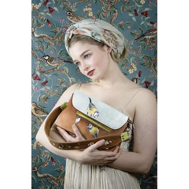 Hi-di-Hi 'Twiggle' Clutch/Crossbody Green/Peach