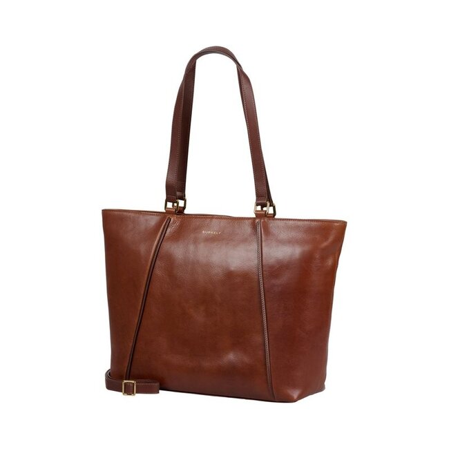 Burkely  'Fine Florence' Wide Tote 15,6 - Chestnut