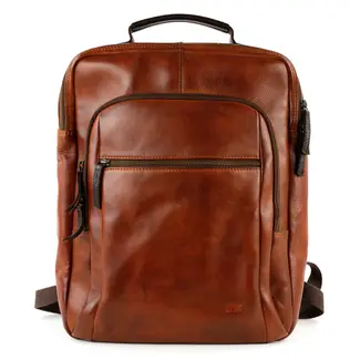 Bear Design Laptop Rugzak 17 inch 'Ties' Cognac/Bruin