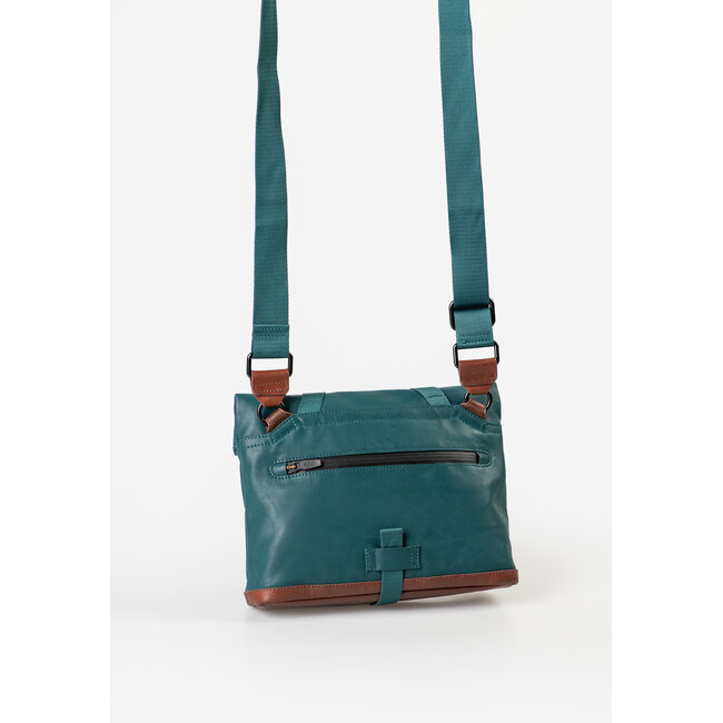 Aunts & Uncles 'Yao' Tranformative Teal - Schoudertas