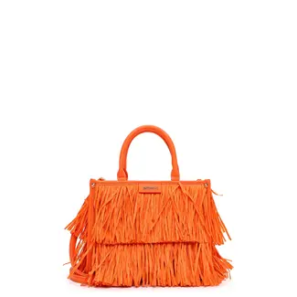 Emily & Noah 'Josephina' Hand/Schoudertas met Franjes - Oranje