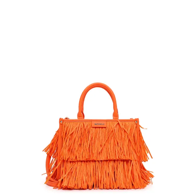 Emily & Noah 'Josephina' Hand/Schoudertas met Franjes - Oranje