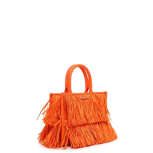 Emily & Noah 'Josephina' Hand/Schoudertas met Franjes - Oranje