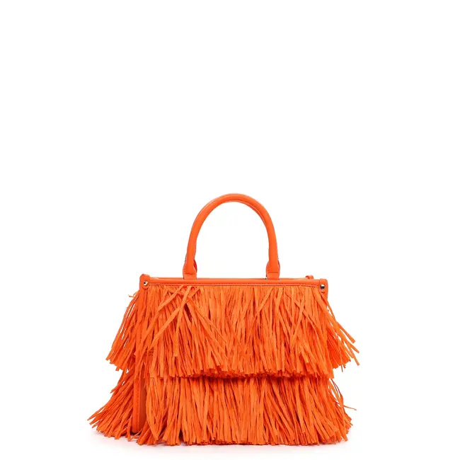 Emily & Noah 'Josephina' Hand/Schoudertas met Franjes - Oranje