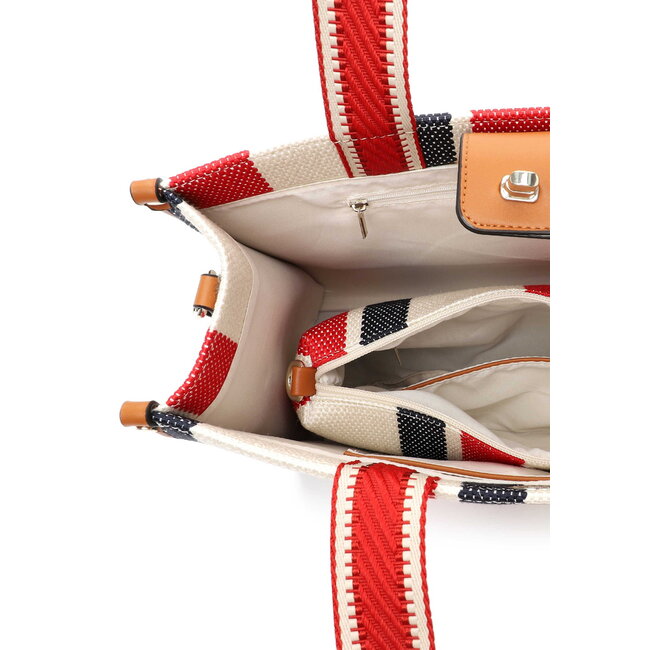 Emily & Noah 'Jasmin 'Bag in Bag Shopper - Rood