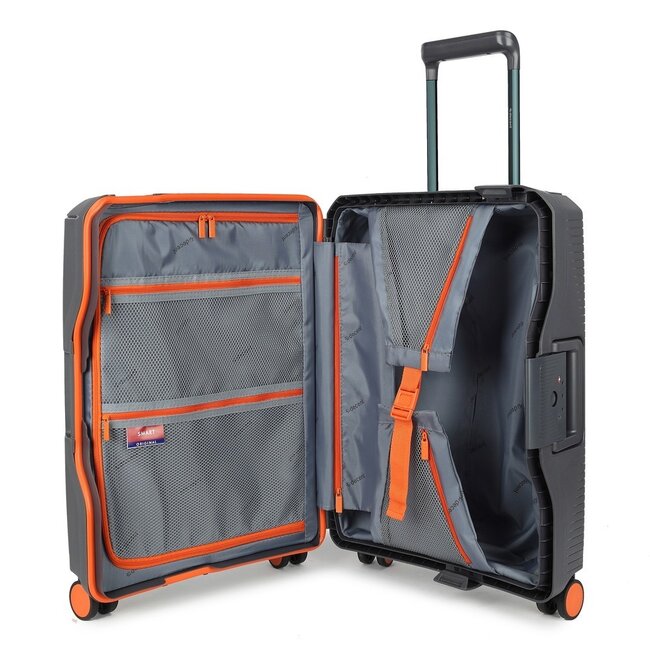 Decent 'Smart' Cabin Trolley - Antraciet/Oranje 55x40x20cm
