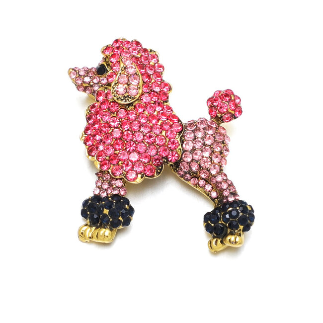 Broch - Madame Poodle - Roze