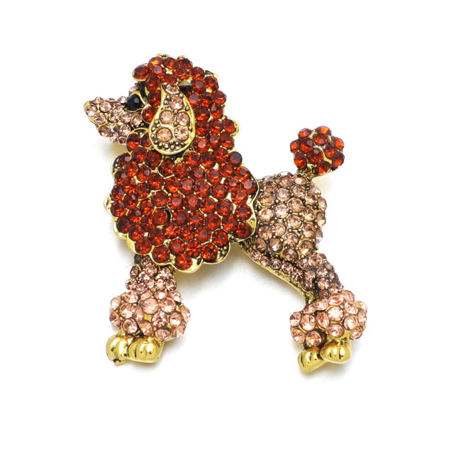 Broche - Madame Poodle - Bruin