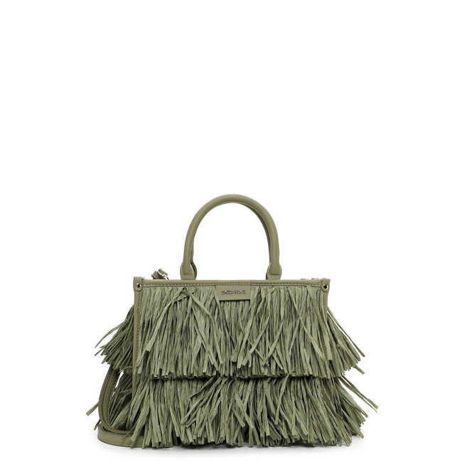 Emily & Noah 'Josephina' Hand/Schoudertas met Franjes - Kaki