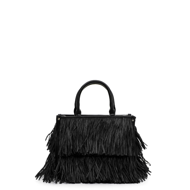 Emily & Noah 'Josephina' Hand/Schoudertas met Franjes - Zwart