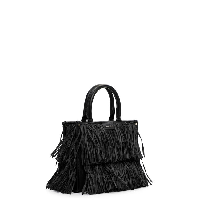 Emily & Noah 'Josephina' Hand/Schoudertas met Franjes - Zwart