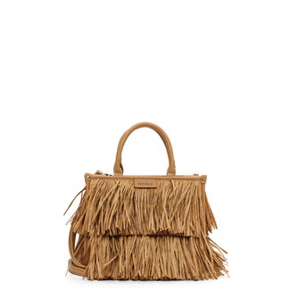 Emily & Noah 'Josephina' Hand/Schoudertas met Franjes - Cognac