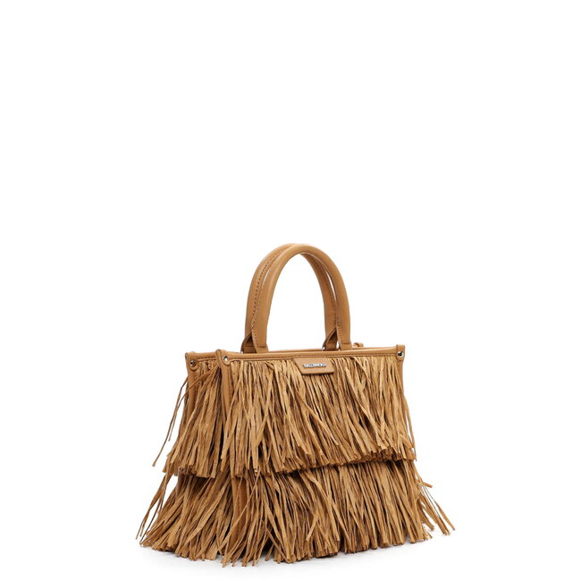 Emily & Noah 'Josephina' Hand/Schoudertas met Franjes - Cognac