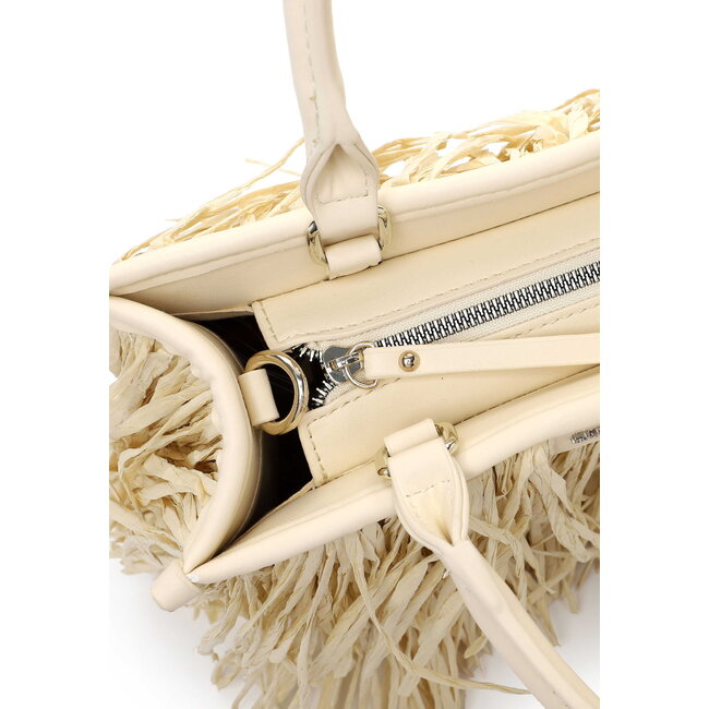 Emily & Noah 'Josephina' Hand/Schoudertas met Franjes - Beige