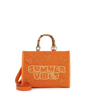 Emily & Noah Hand/Schoudertas 'Joelle' - Oranje