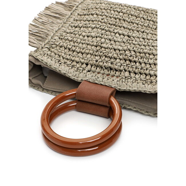 Emily & Noah Rue 09 Hand/Schoudertas van Papier - Kaki