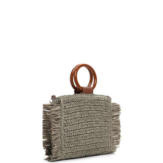 Emily & Noah Rue 09 Hand/Schoudertas van Papier - Kaki