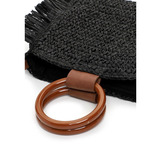 Emily & Noah Rue 09 Hand/Schoudertas van Papier - Zwart