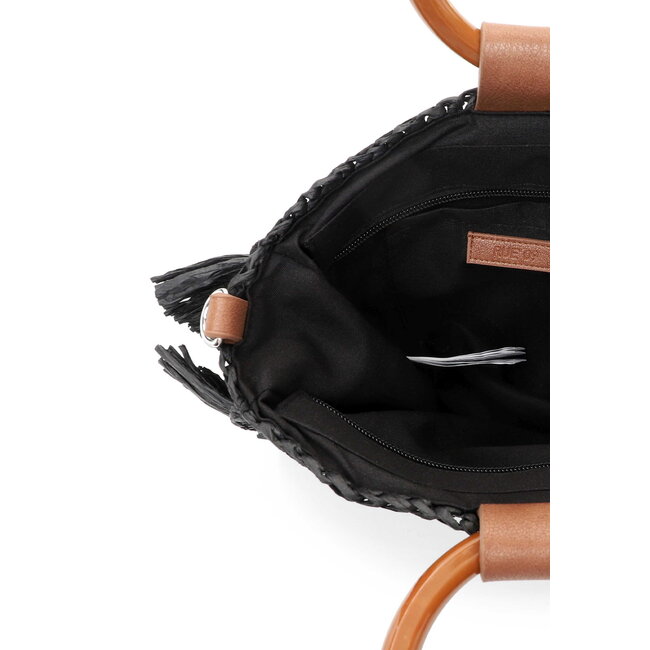 Emily & Noah Rue 09 Hand/Schoudertas van Papier - Zwart