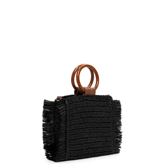 Emily & Noah Rue 09 Hand/Schoudertas van Papier - Zwart