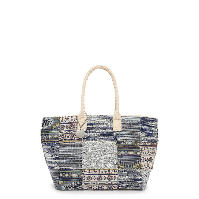 Emily & Noah Shopper 'Janneke' - Blauw Patchwork