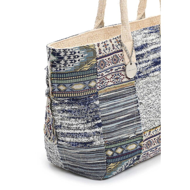 Emily & Noah Shopper 'Janneke' - Blauw Patchwork