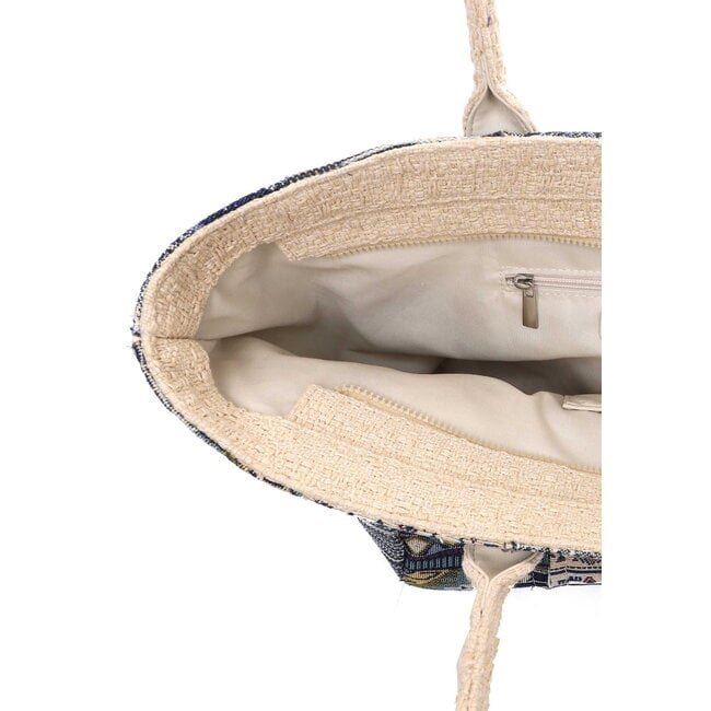 Emily & Noah Shopper 'Janneke' - Blauw Patchwork