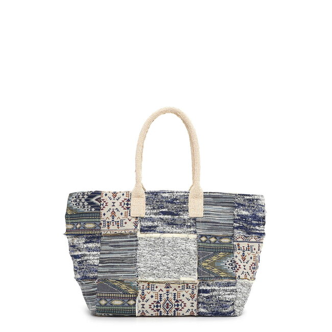 Emily & Noah Shopper 'Janneke' - Blauw Patchwork