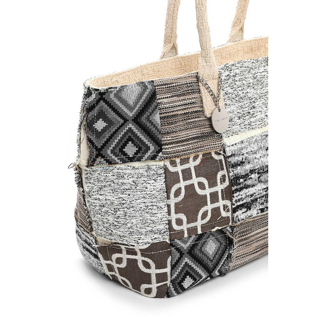 Emily & Noah Shopper 'Janneke' - Zwart Patchwork