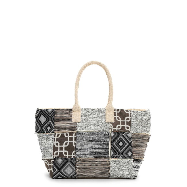 Emily & Noah Shopper 'Janneke' - Zwart Patchwork