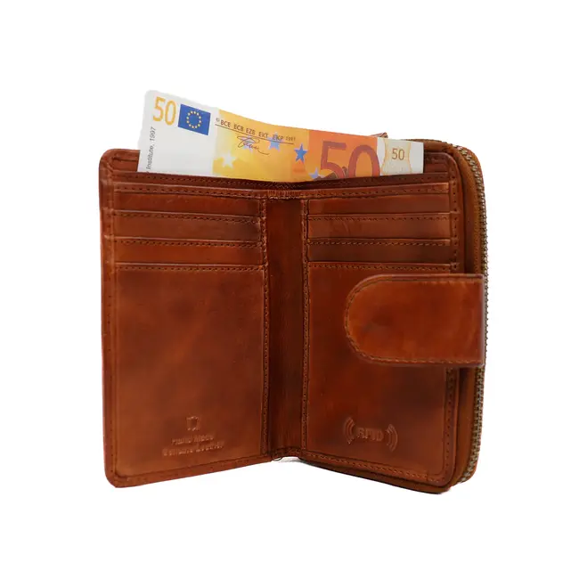 Bear Design Damesportemonnee 'Loet' Cognac