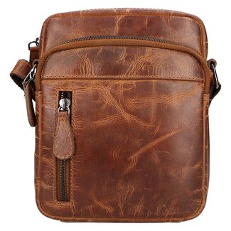 Leather Design Schoudertas 'Kees' - Hunter Leer