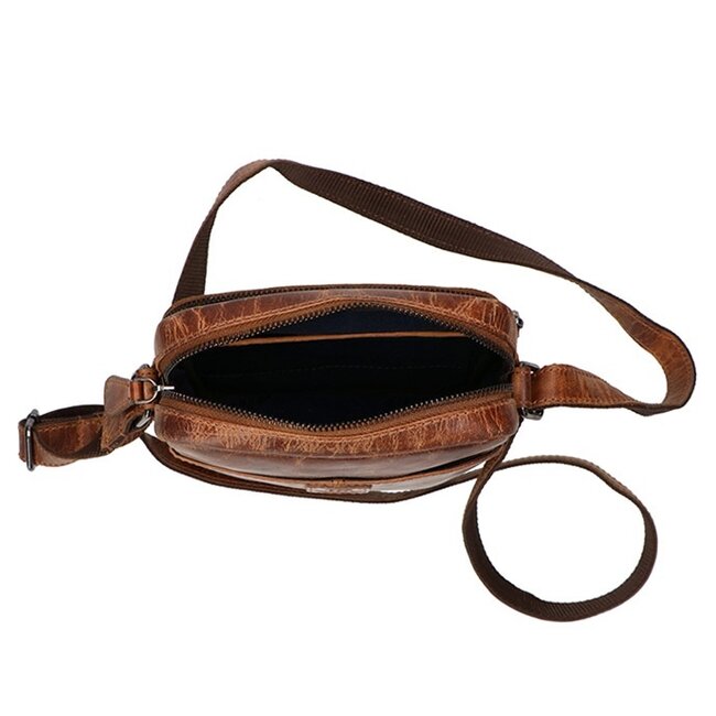 Leather Design Schoudertas 'Kees' - Hunter Leer