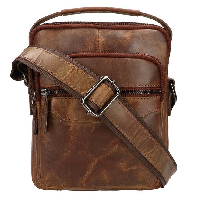 Leather Design Schoudertas 'Tjebbe' - Hunter Leer